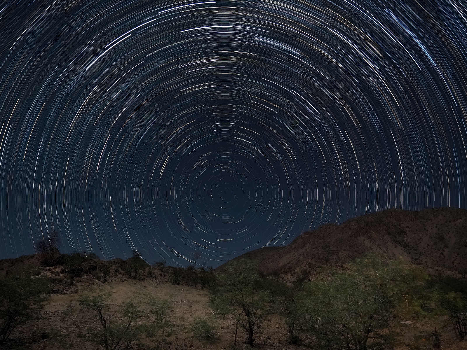 Star trails, Namibia